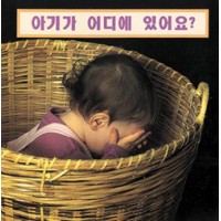 WHERE'S THE BABY? board book in Korean only